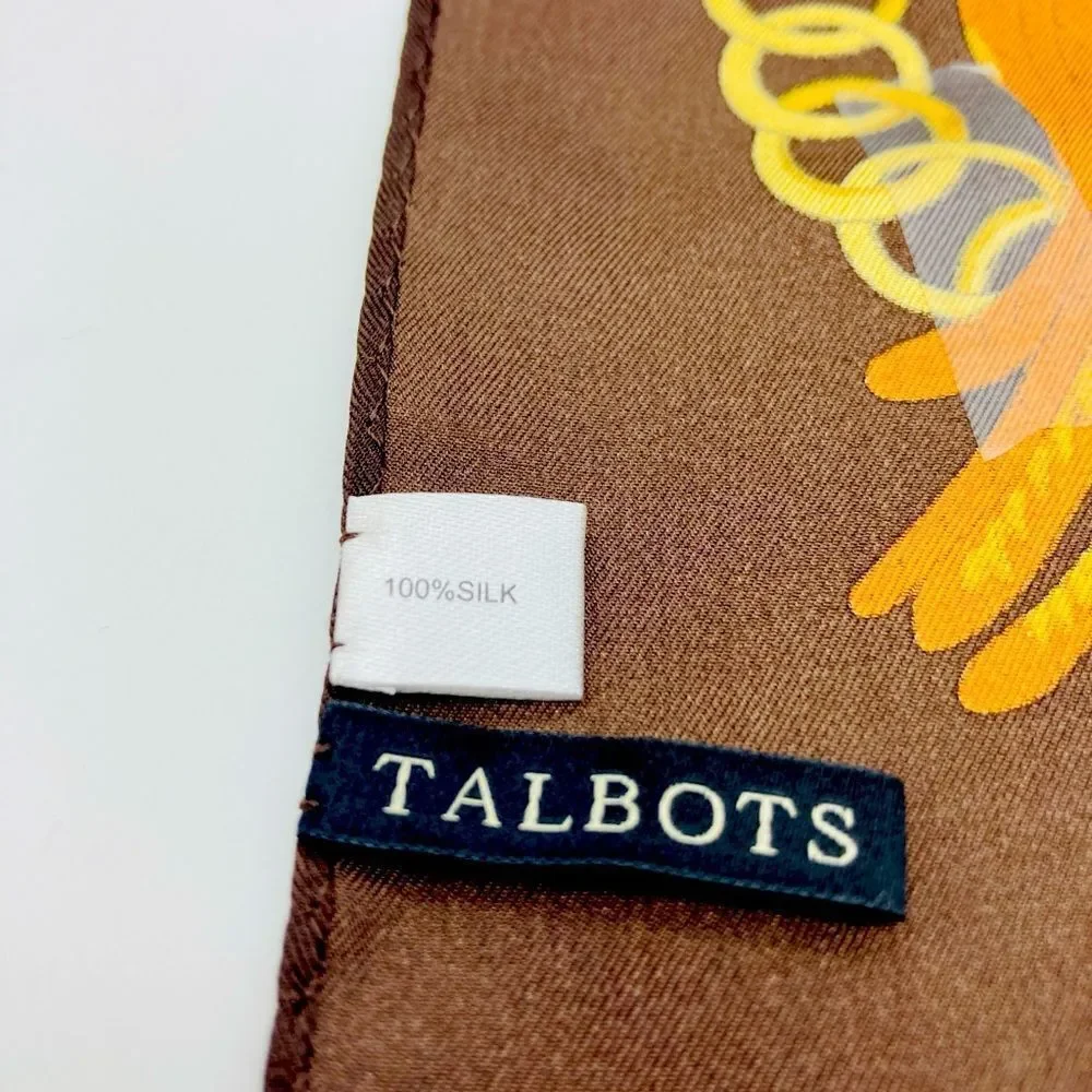 Talbots 100% Silk Scarf 17”/67” Like New